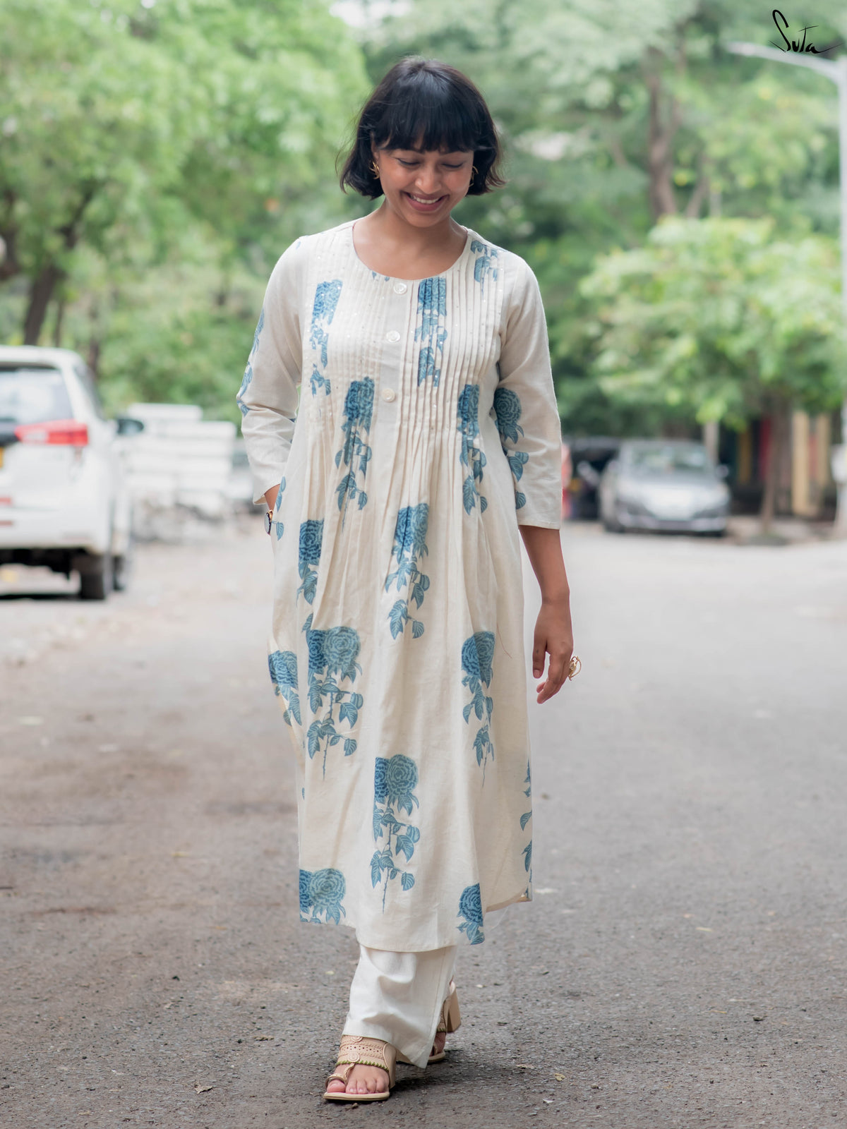 Suta White Cotton Kurta Set