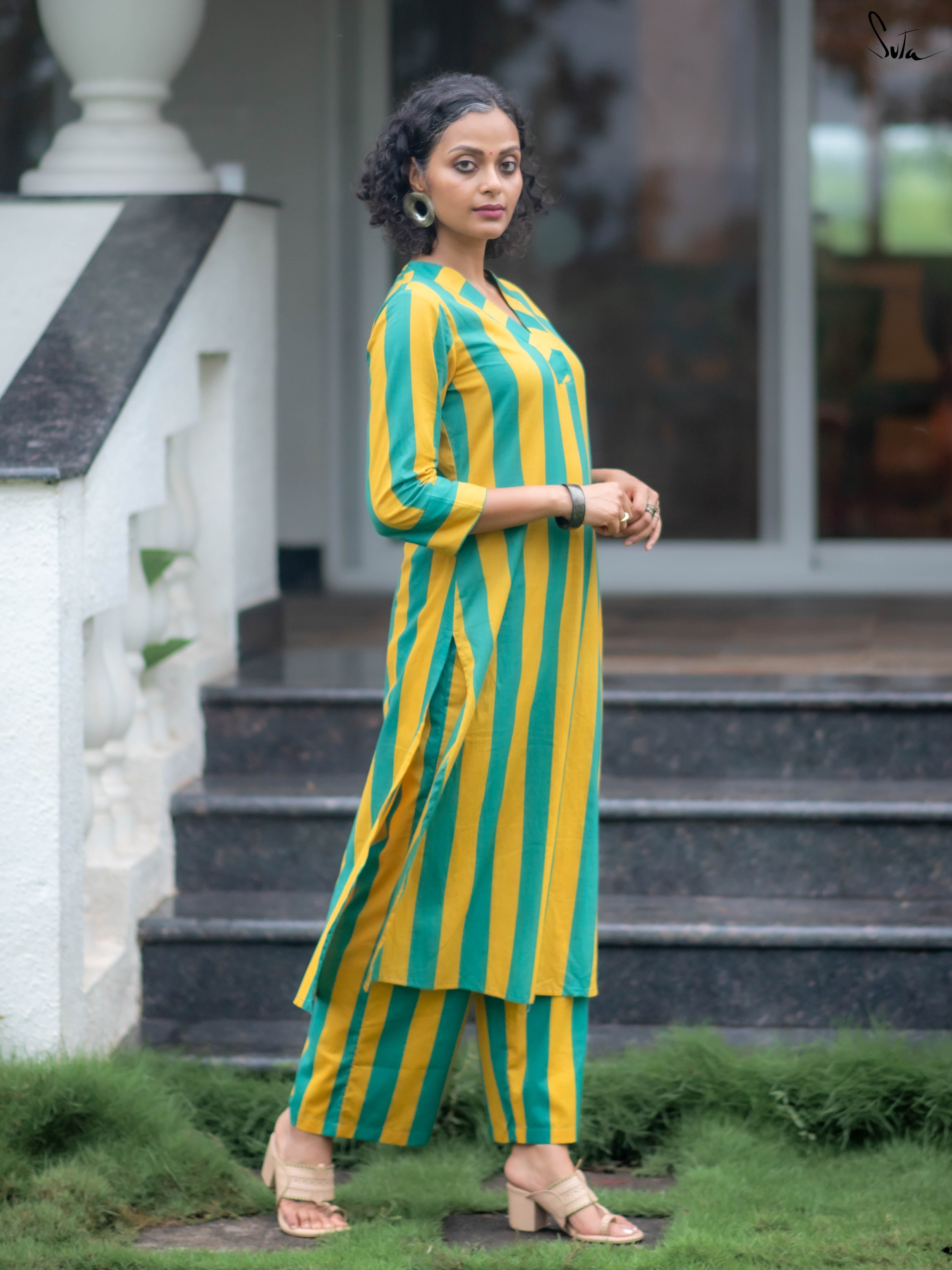 Suta Multicolour Cotton Kurta Set