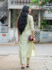 Suta Green Silk Kurta Set