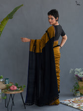 Dark Caramel Crayon Saree