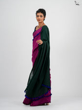 Red-Violet Crayon Saree