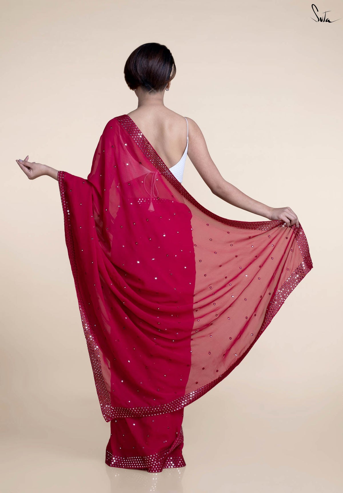 Classic Red Saree