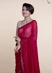 Classic Red Saree