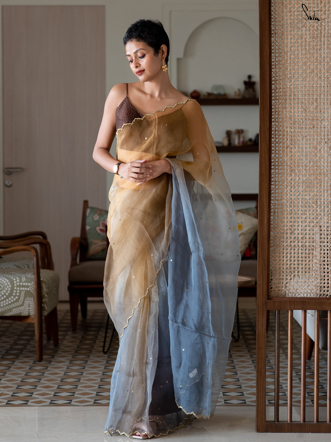 Holly Grey Saree