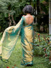 Suta Teal Tissue Saree