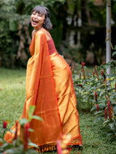 Suta Rust Tissue Saree