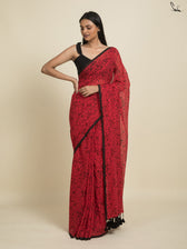 Symphony Of Red Saree
