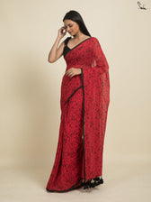 Symphony Of Red Saree