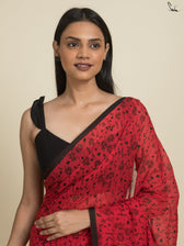 Symphony Of Red Saree