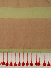 Suta Women White Ethnic Motifs Motif Printed Cotton Saree