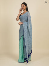Jhilmil Polka Saree