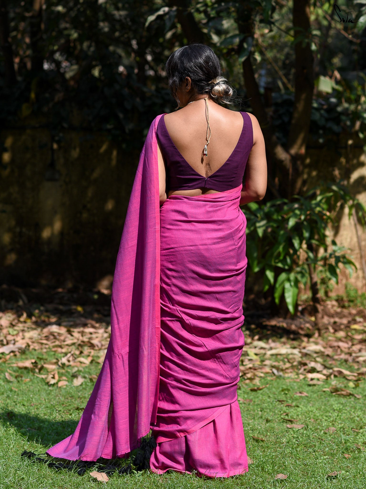 Twisting In Pink Saree