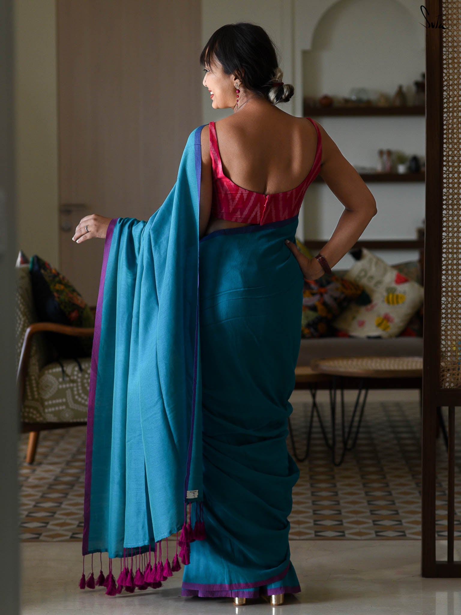 Aquamarine Saree