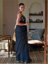 Suta Colourblocked Cotton Blend Saree