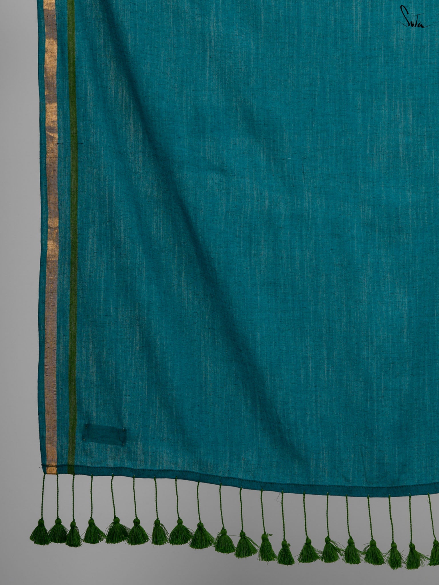 Double Trouble: Green/Teal Saree