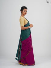 Double Trouble: Teal/Pink Saree