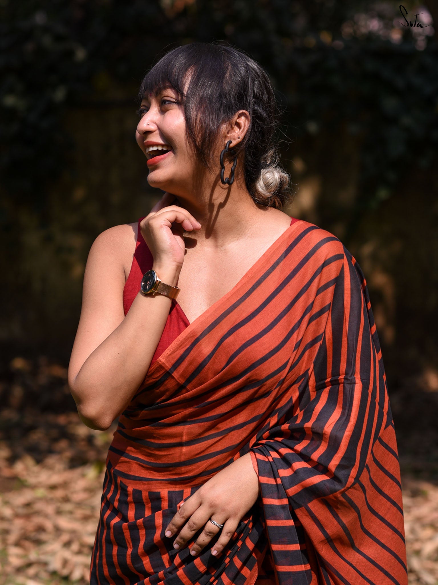 The Line Of Brown Saree