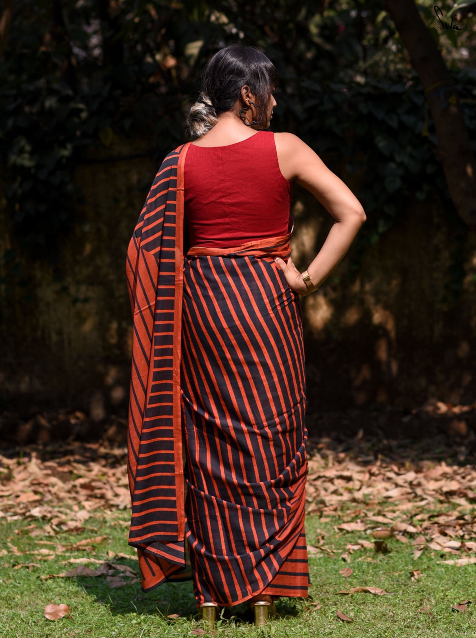 The Line Of Brown Saree