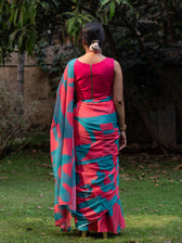 Suta Cotton Blend Colourblocked Saree