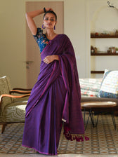 The Sky With Purple Saree