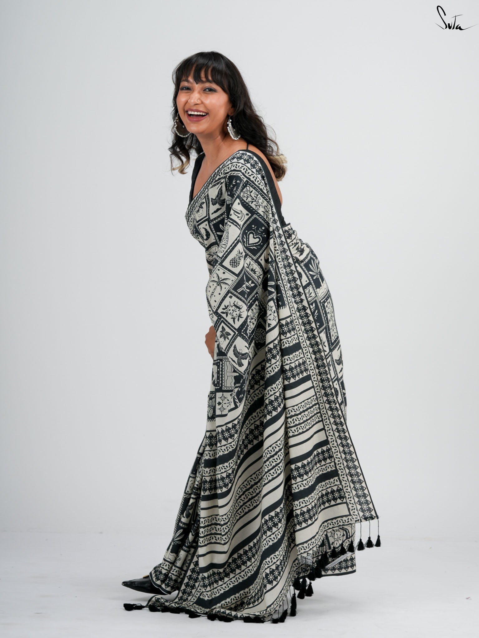 Quirky Motifs Saree