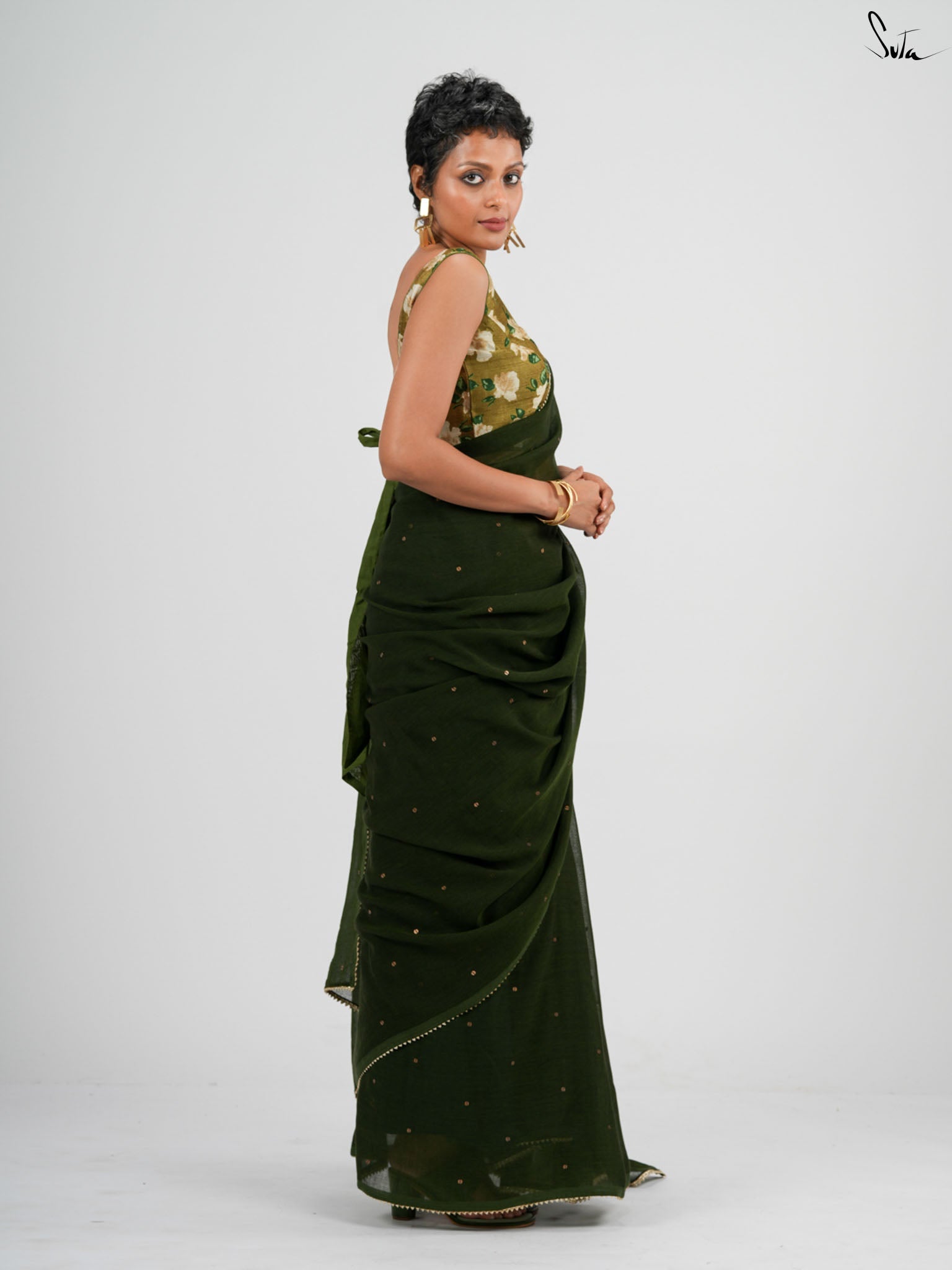 Green Trickle Saree