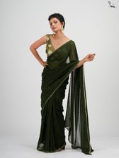Green Trickle Saree