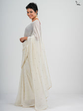 White Trickle Saree