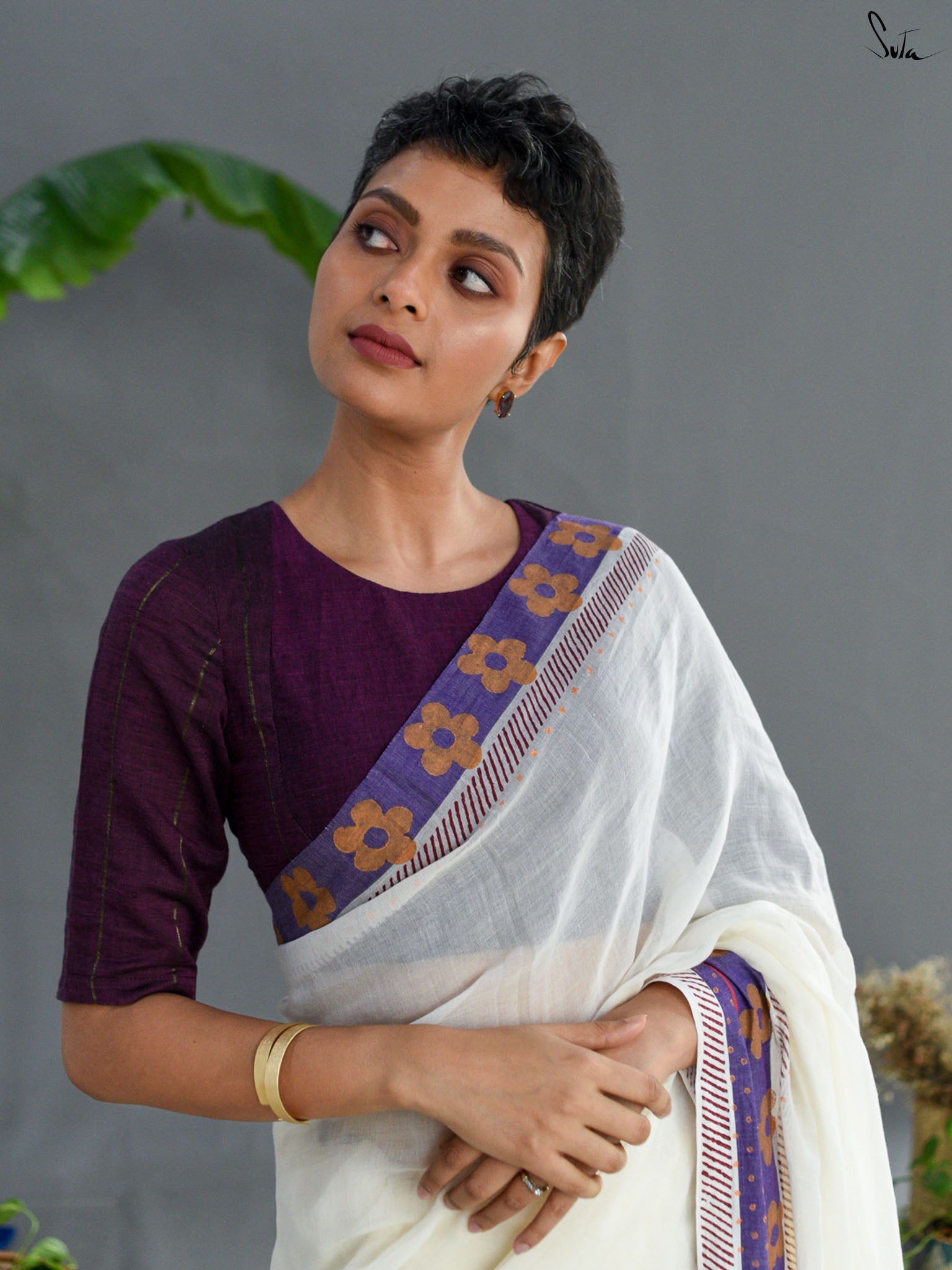 Safed Fulwari Saree