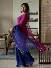 Ube Trickle Saree