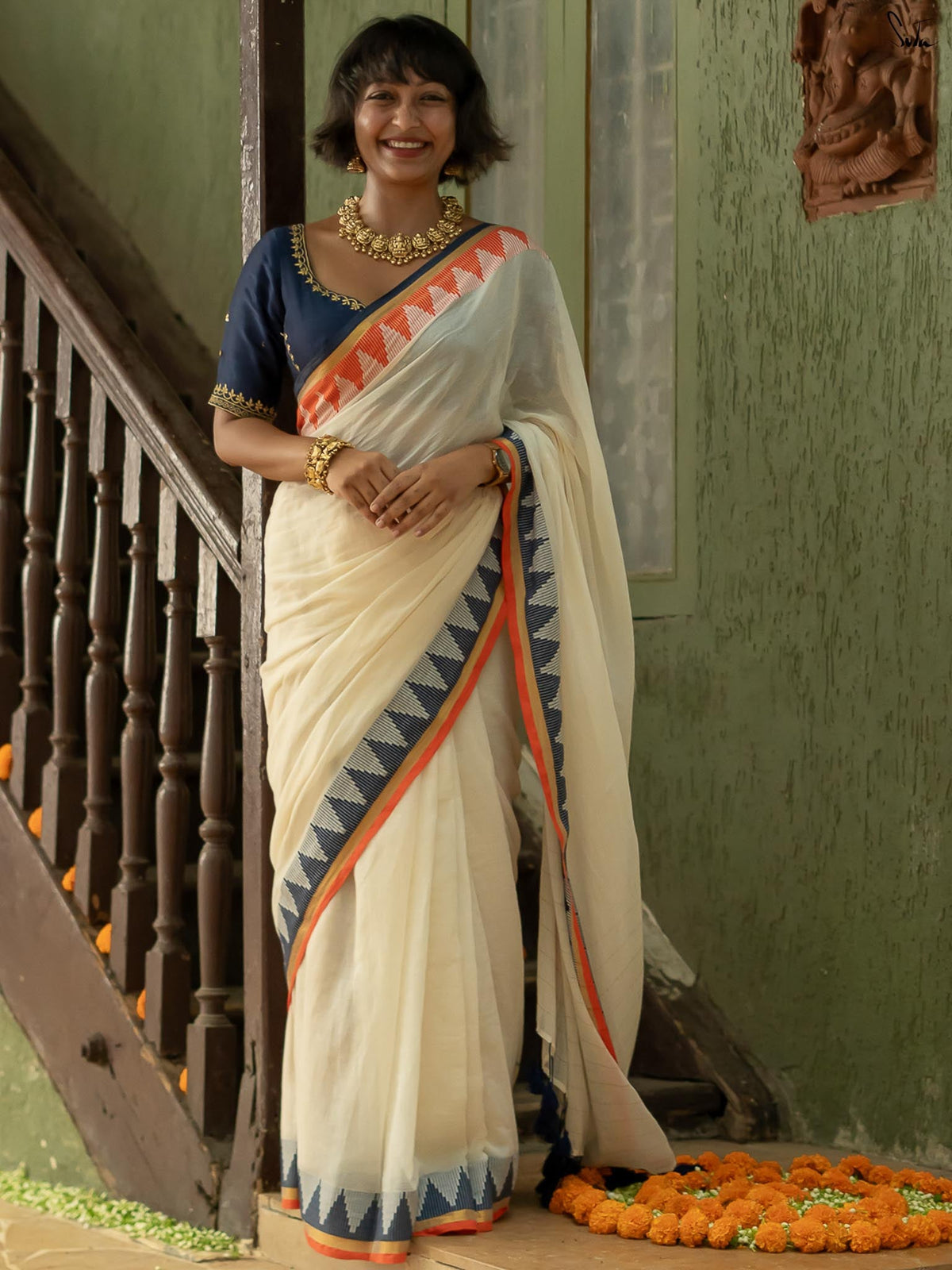 Suta Pure Cotton Woven Design Zari Saree
