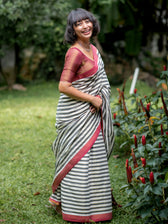 Suta White Pure Cotton Saree