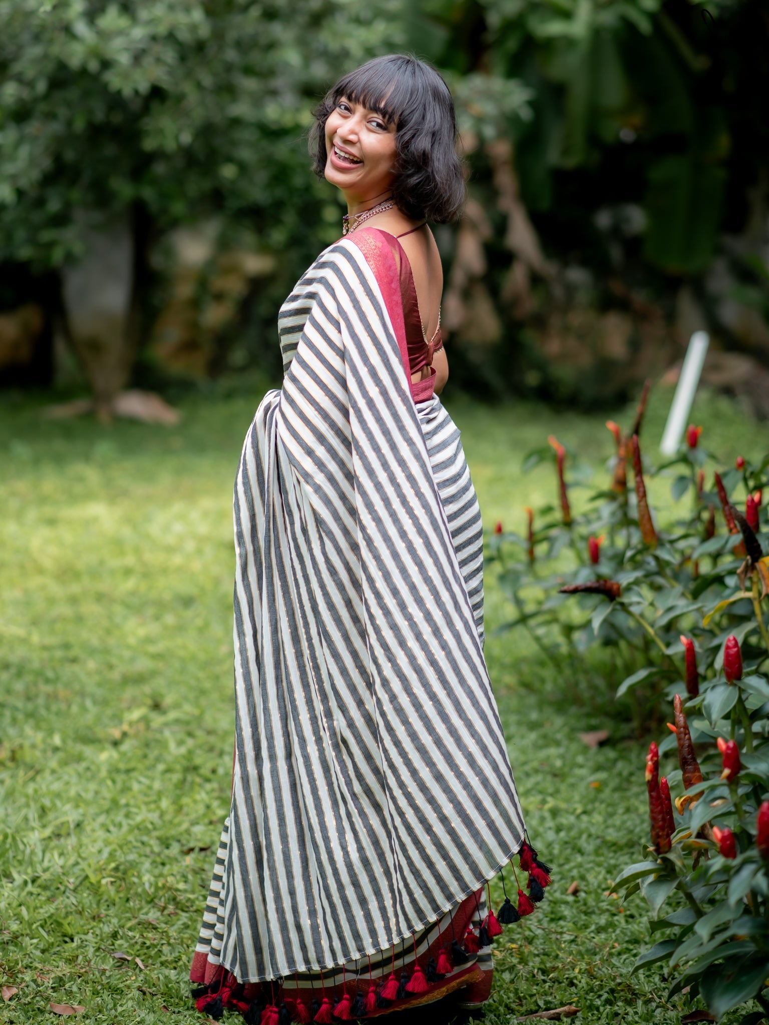 Suta White Pure Cotton Saree