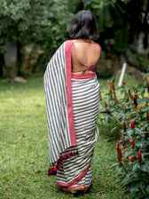 Suta White Pure Cotton Saree