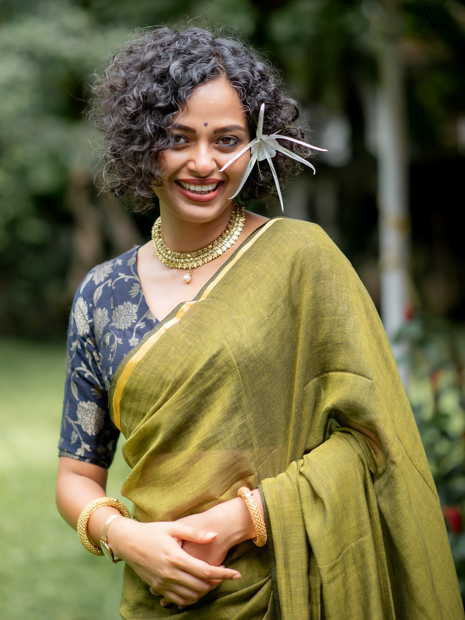 Suta Green Pure Cotton Saree