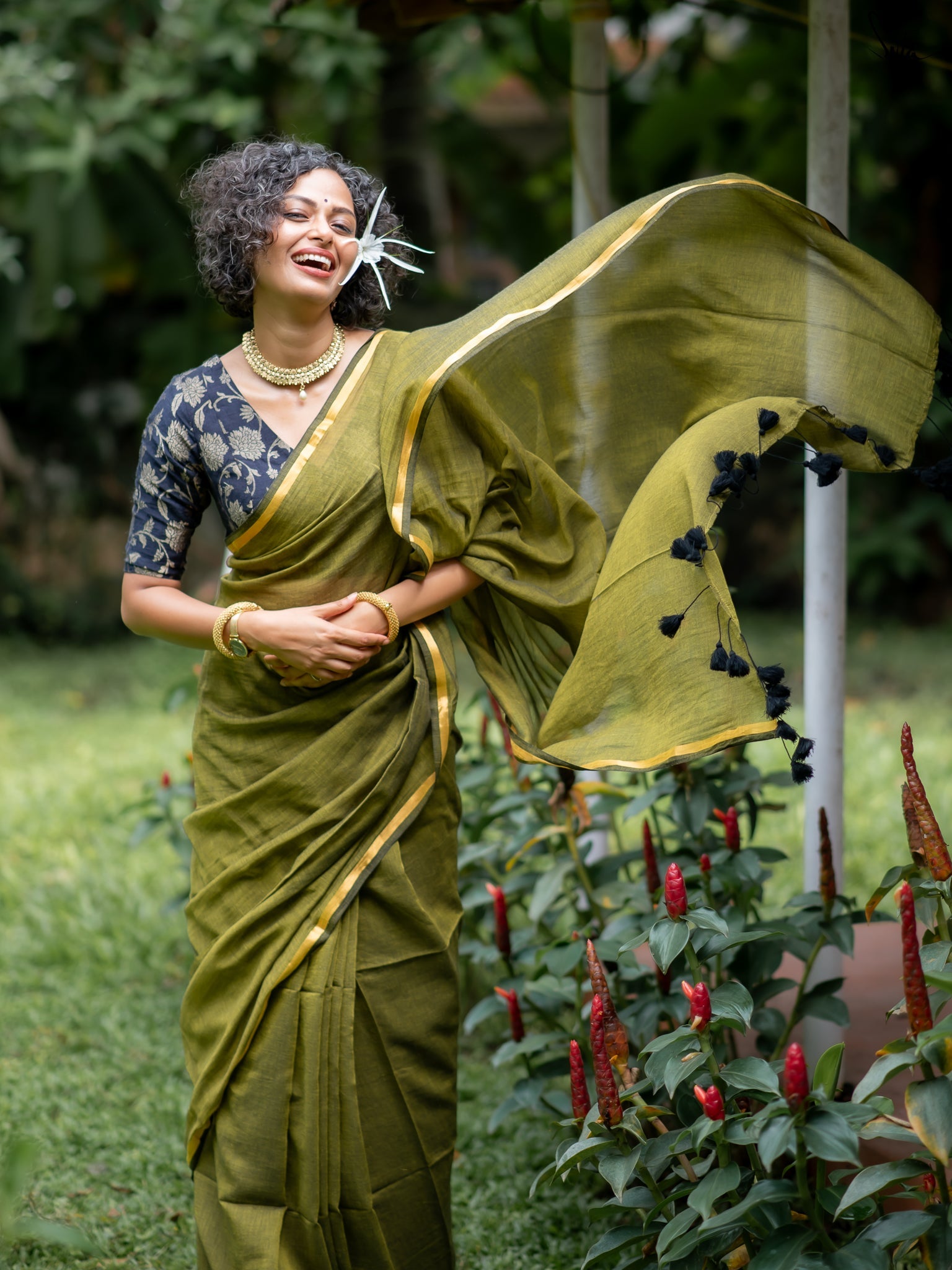 Suta Green Pure Cotton Saree