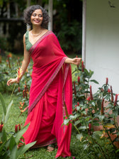 Suta Pink Pure Cotton Saree