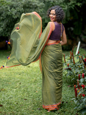 Suta Green Pure Cotton Saree