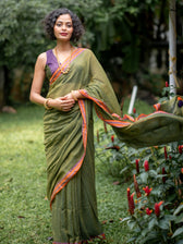 Suta Green Pure Cotton Saree