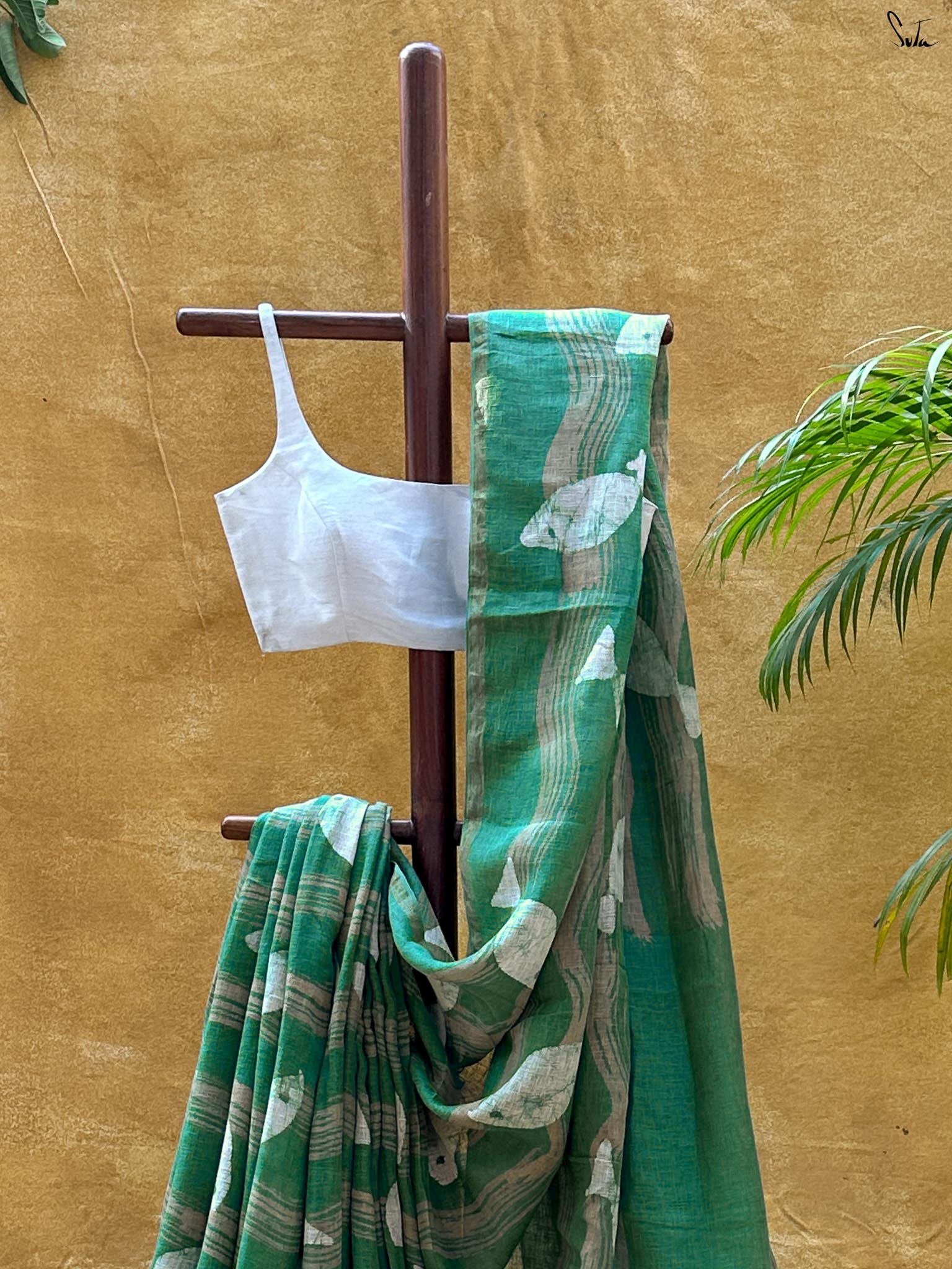 Sutrangi Leher (Pure Linen Hand Batik Saree)