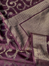 Thumri Wine Banarasi Saree
