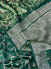 Tivra Green Banarasi Saree