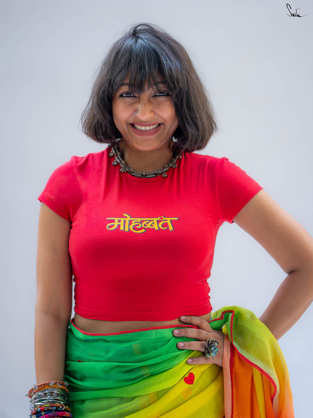 Laal Mohabbat (Baby Tee Blouse)