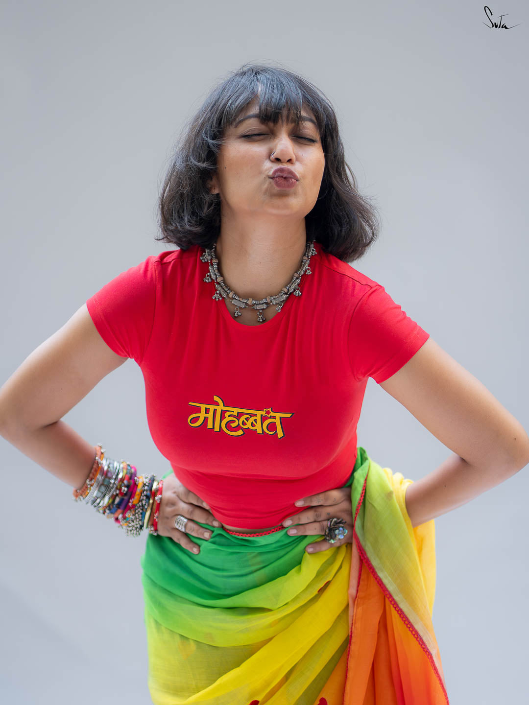 Laal Mohabbat (Baby Tee Blouse)