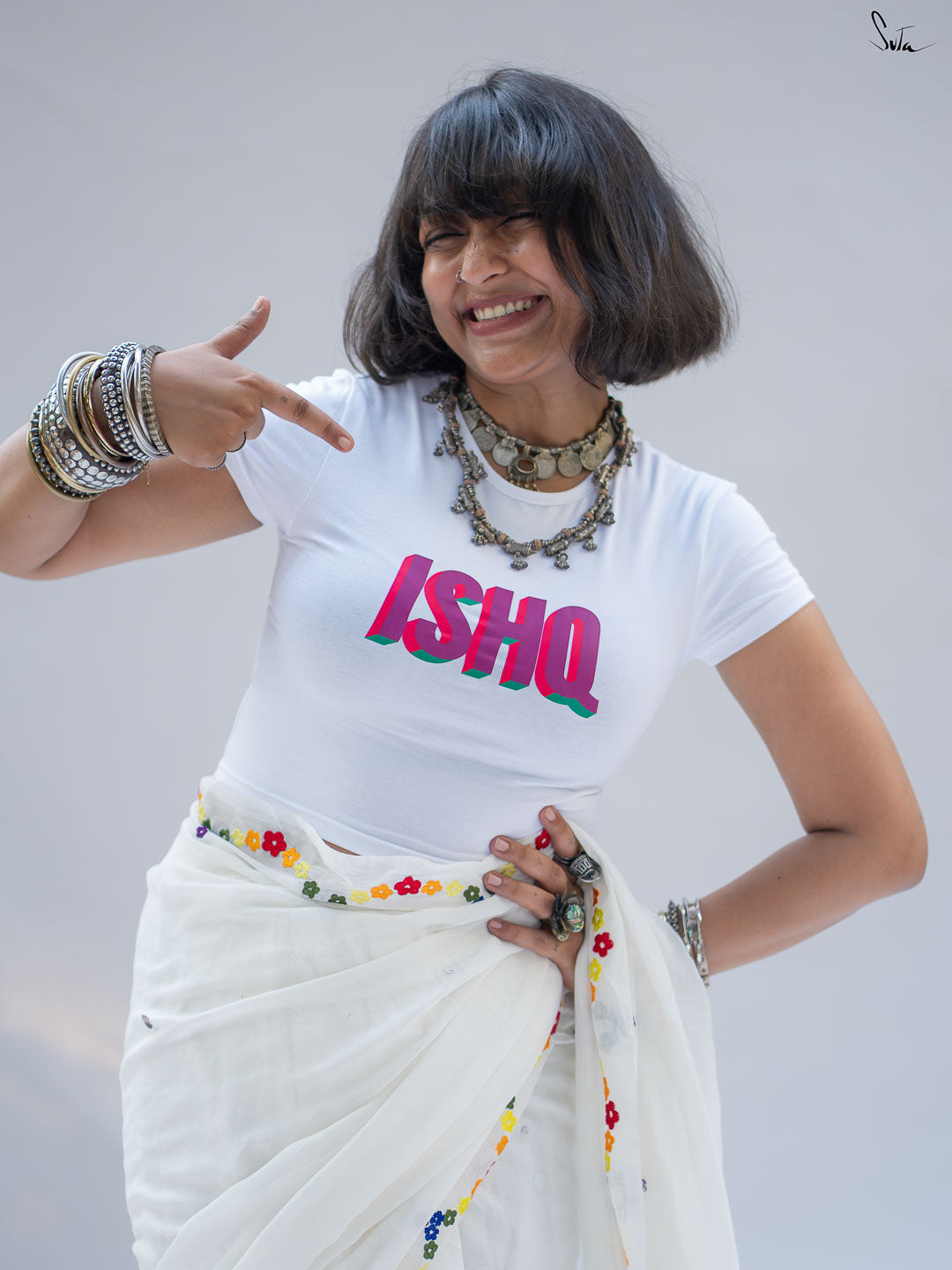 Pride Ishq (Baby Tee Blouse)