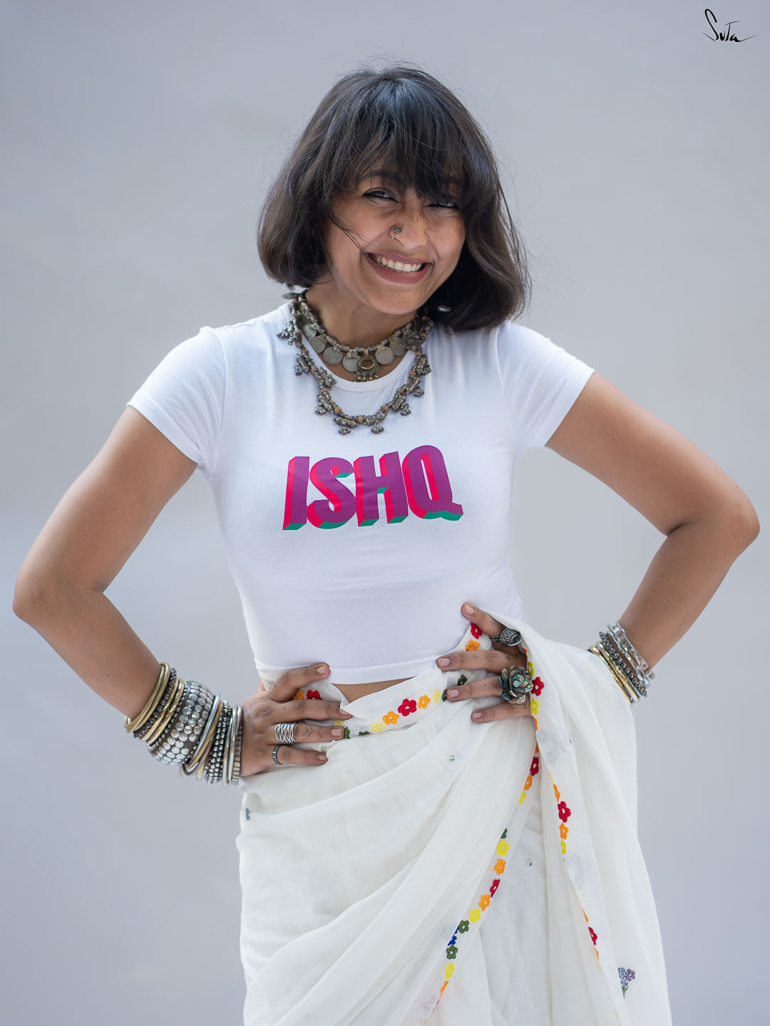 Pride Ishq (Baby Tee Blouse)