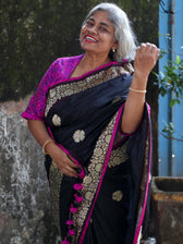 Ranamahal Black Banarasi Saree