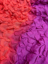 Jalrukhmini -Purple-Pink to Orange Gradient Smocking Saree