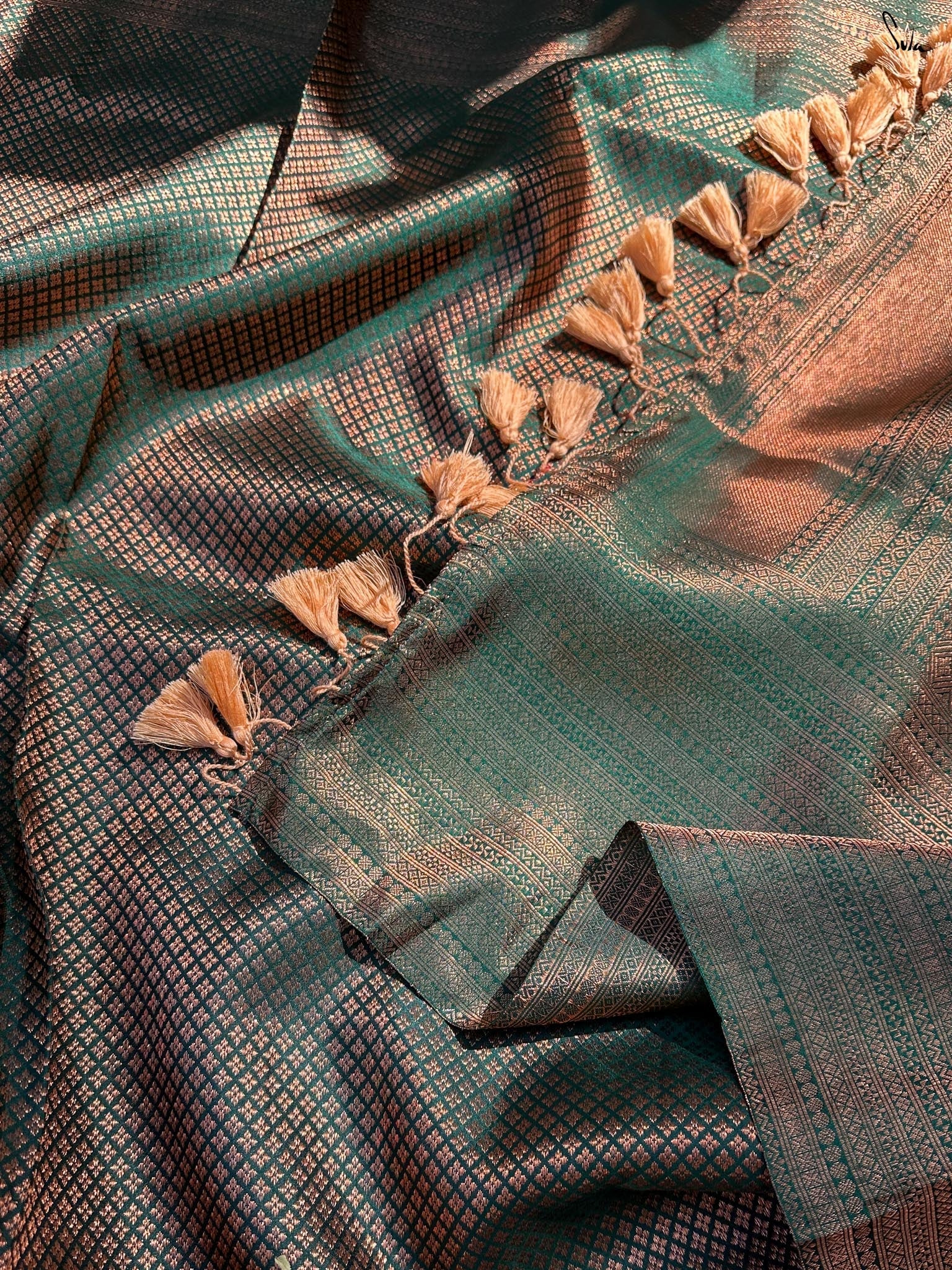Vaanika Green Kanjivaram Saree