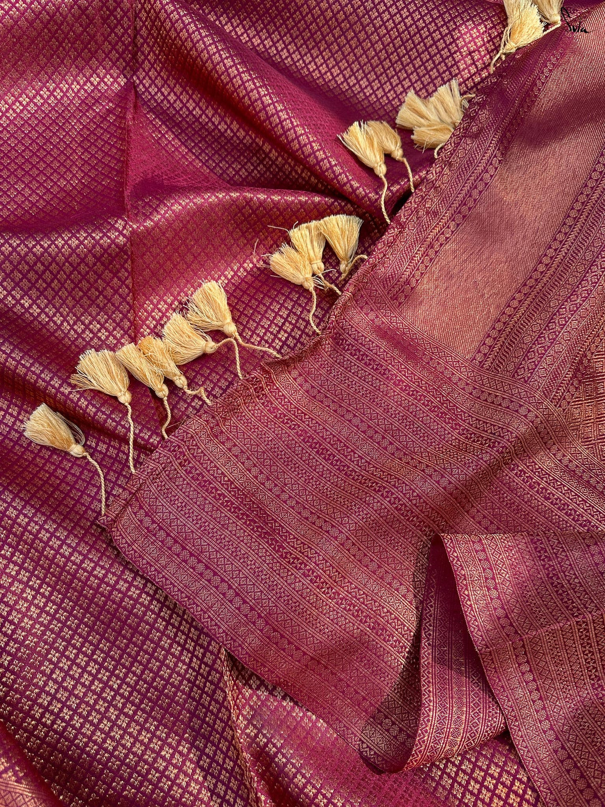 Kaadambari Purple Kanjivaram Saree